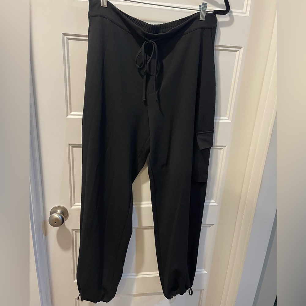 Black Drawstring Cargo Joggers - image 1